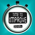 Time To Improve Message Means Progress And Improvement Royalty Free Stock Photo