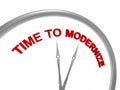 Time to modernize on clock Royalty Free Stock Photo