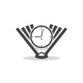 Time to read book icon with shadow Royalty Free Stock Photo