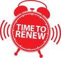 Time to renew alarm clock icon, vector Royalty Free Stock Photo