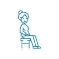 Time to rest linear icon concept. Time to rest line vector sign, symbol, illustration. Royalty Free Stock Photo