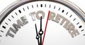 Time to Retire Clock Stop End Working Words Royalty Free Stock Photo