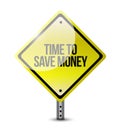 Time to save money sign illustration design Royalty Free Stock Photo