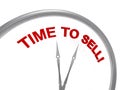 Time to sell on clock Royalty Free Stock Photo