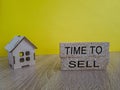Time to sell house symbol. Royalty Free Stock Photo