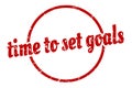 time to set goals sign. time to set goals round vintage stamp. Royalty Free Stock Photo