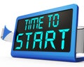 Time To Start Message Showing Beginning Or Activating