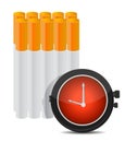 Time to stop smoking concept illustration Royalty Free Stock Photo
