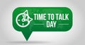 Time To Talk Day Background Illustration with Speech Bubble Royalty Free Stock Photo