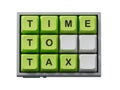 TIME TO TAX - text on Computer keyboard keys. Royalty Free Stock Photo