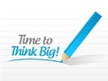 Time to think big message illustration design