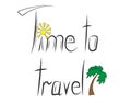 Time to travel. Lettering, calligraphy. Vector congratulatory poster.