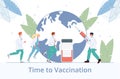 Time to vaccinate from flu influenza virus disease Royalty Free Stock Photo