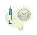 Time to Vaccinate - Syringe Illustration