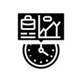 time tracking glyph icon vector illustration Royalty Free Stock Photo
