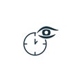 Time tracking icon. Monochrome simple sign from freelance collection. Time tracking icon for logo, templates, web design