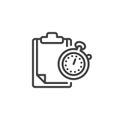 Time Tracking line icon