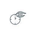 Time tracking outline icon. Monochrome simple sign from freelance collection. Time tracking icon for logo, templates