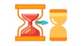 Time Transformation Hourglasses, Process Change, vector design Generative AI Royalty Free Stock Photo