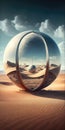 Time Travel Futuristic Retrofitted Paradoxical Mobile Wallpaper. Generative AI Royalty Free Stock Photo