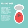 Time wasting to toilet concept banner vector Royalty Free Stock Photo