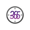 Time watch 365 infinity logo icon design illustration vector Royalty Free Stock Photo