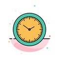 Time, Watch, Minutes, Timer Abstract Flat Color Icon Template Royalty Free Stock Photo