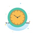 Time, Watch, Minutes, Timer Abstract Flat Color Icon Template Royalty Free Stock Photo