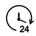 Time and watch related line icon set. Vector illustration. Royalty Free Stock Photo