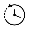 Time and watch related line icon set. Vector illustration. Royalty Free Stock Photo