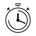 Time and watch related line icon set. Vector illustration. Royalty Free Stock Photo