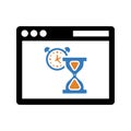 Time, webpage, loading icon. Simple vector sketch