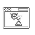 Time, webpage, loading icon. Simple vector sketch