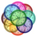 Time Zone Clocks Royalty Free Stock Photo