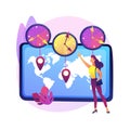 Time zones abstract concept vector illustration.