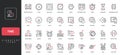 Time zones and alarm clock, speed and slow process, deadline, money cost line icon set