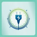 TimeBased Electricity and Power Saving Concept Royalty Free Stock Photo
