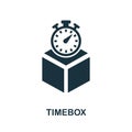 Timebox vector icon symbol. Creative sign from agile icons collection. Filled flat Timebox icon for computer and mobile Royalty Free Stock Photo