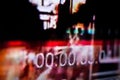 Timecode on the abstract glitch background Royalty Free Stock Photo
