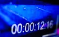 Timecode on the abstract glitch background Royalty Free Stock Photo