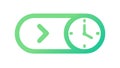 Timed Process Toggle: Scheduled Operation Icon, vector design Generative AI Royalty Free Stock Photo