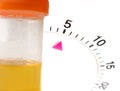 Timed urine sample test Royalty Free Stock Photo