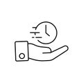 Timekeeper Outline Vector Icon that can easily edit or modify.