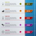 Timel ine info graphic with colored tabs template