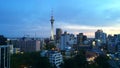 Timelaps of Auckland New Zealand Skyline at sunrise time laps