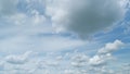 Beautiful sky background with picturesque cirrus and cumulus clouds. Blue sky called mare s tails indicate fine weather Royalty Free Stock Photo