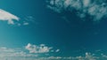 Blue Sky Background With Tiny Clouds. White Clouds In Blue Clean Bright Sky. Blue Sky And White Fluffy Clouds. Royalty Free Stock Photo