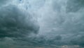 Changing On Cloudscape Environment In Rainy Season. Dark Puffy Clouds Forming On Summer Gray Sky. Royalty Free Stock Photo
