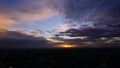 Timelapse Cloud daytime ot nighttime of The outskirts of Bangkok Thailand.