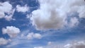 Timelapse clouds with blue sky